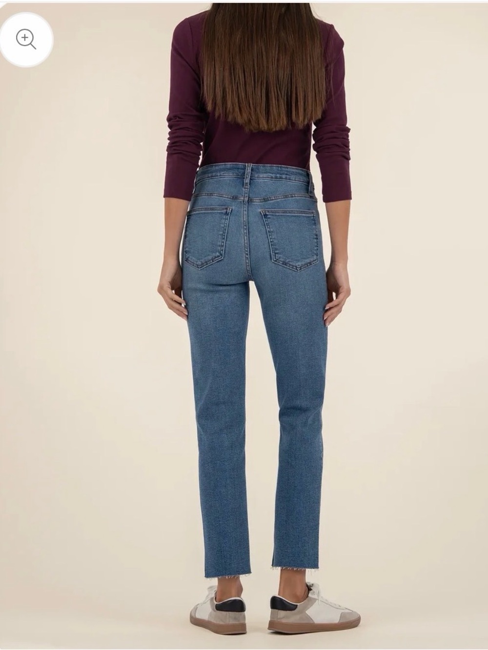 Kut from the Kloth Mid Wash Blue Straight Leg Jeans - Picture 2 of 6